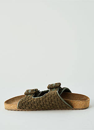 Mules/sabots type de semelle anatomique talon plat jusqu'à 3cm vert BIBA femme