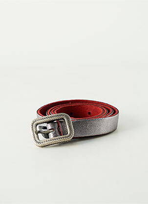 Ceinture coutures renforcées argent YOLETE femme
