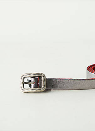 Ceinture coutures renforcées argent YOLETE femme