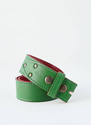 Ceinture coutures renforcées vert YOLETE unisexe
