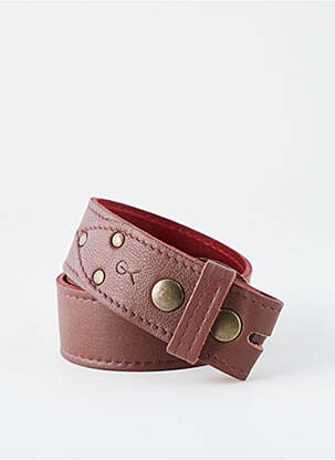 Ceinture effet matière satinée marron YOLETE unisexe