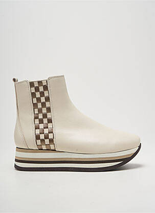 Bottines/boots bout rond talon de 4 à 6cm beige SOFTWAVES femme