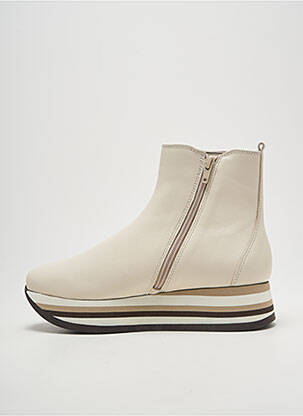 Bottines/boots bout rond talon de 4 à 6cm beige SOFTWAVES femme