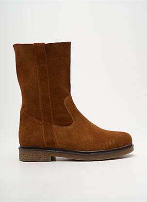 Bottines/boots nubuck talon plat jusqu'à 3cm marron ALIWELL femme