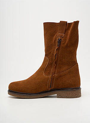 Bottines/boots nubuck talon plat jusqu'à 3cm marron ALIWELL femme