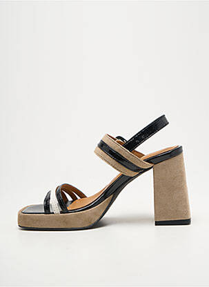 Sandales/nu pieds talon de 7 à 9cm noir CASTA femme
