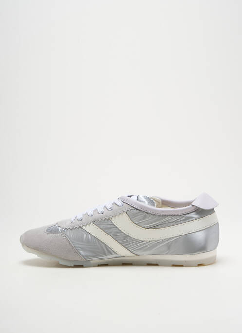 Baskets talon plat jusqu'à 3cm argent INSIDE femme