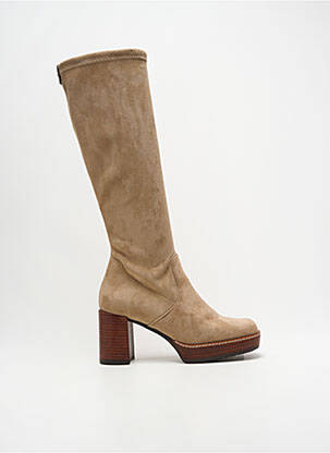 Bottes talon de 7 à 9cm beige PEDRO MIRALLES femme