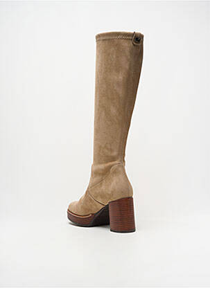 Bottes talon de 7 à 9cm beige PEDRO MIRALLES femme