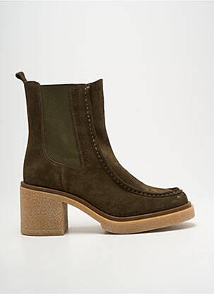 Bottines/boots talon de 7 à 9cm vert REQINS femme
