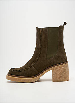 Bottines/boots talon de 7 à 9cm vert REQINS femme
