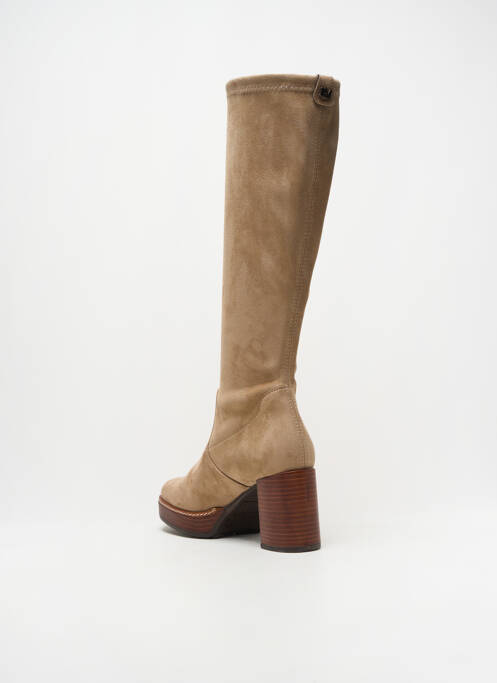 Bottes talon de 7 à 9cm beige PEDRO MIRALLES femme