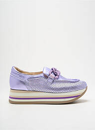 Mocassins matière lisse talon de 4 à 6cm violet SOFTWAVES femme