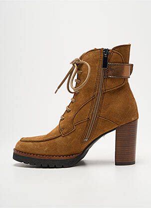 Bottines/boots nubuck talon de 7 à 9cm marron ROSEMETAL femme