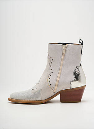 Bottines/boots matière lisse talon de 4 à 6cm argent CASTA femme