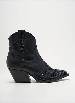 Bottines/boots matière lisse talon de 4 à 6cm noir MIMMU femme
