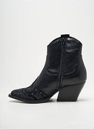 Bottines/boots matière lisse talon de 4 à 6cm noir MIMMU femme