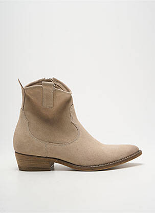Bottines/boots bout pointu talon plat jusqu'à 3cm beige MIMMU femme
