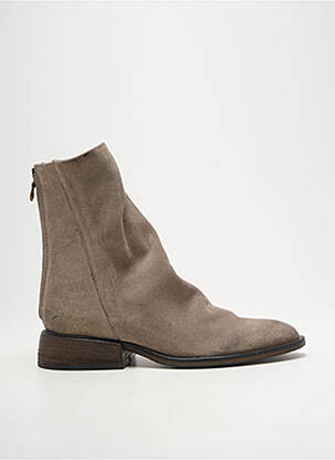 Bottines/boots nubuck talon plat jusqu'à 3cm gris MIMMU femme