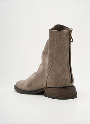 Bottines/boots nubuck talon plat jusqu'à 3cm gris MIMMU femme