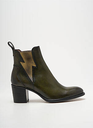 Bottines/boots matière lisse talon de 4 à 6cm vert MURATTI femme