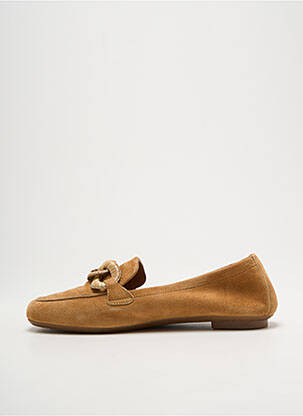 Mocassins nubuck talon plat jusqu'à 3cm marron REQINS femme