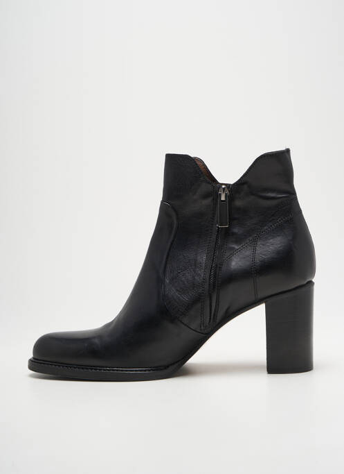 Bottines/boots tissage satiné talon de 7 à 9cm noir MURATTI femme