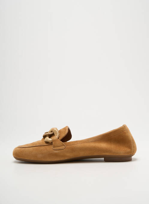 Mocassins nubuck talon plat jusqu'à 3cm marron REQINS femme