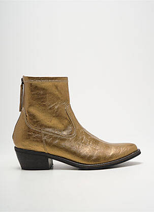 Bottines/boots matière lisse talon de 4 à 6cm or MINKA DESIGN femme