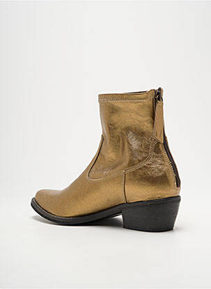 Bottines/boots matière lisse talon de 4 à 6cm or MINKA DESIGN femme