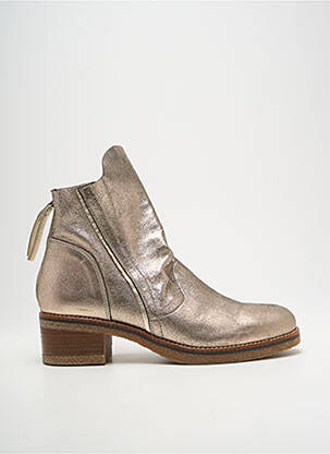 Bottines/boots matière lisse talon de 4 à 6cm or MKD femme