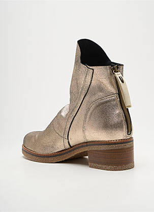 Bottines/boots matière lisse talon de 4 à 6cm or MKD femme