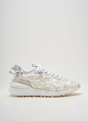 Baskets bout rond talon de 4 à 6cm blanc MIMMU femme