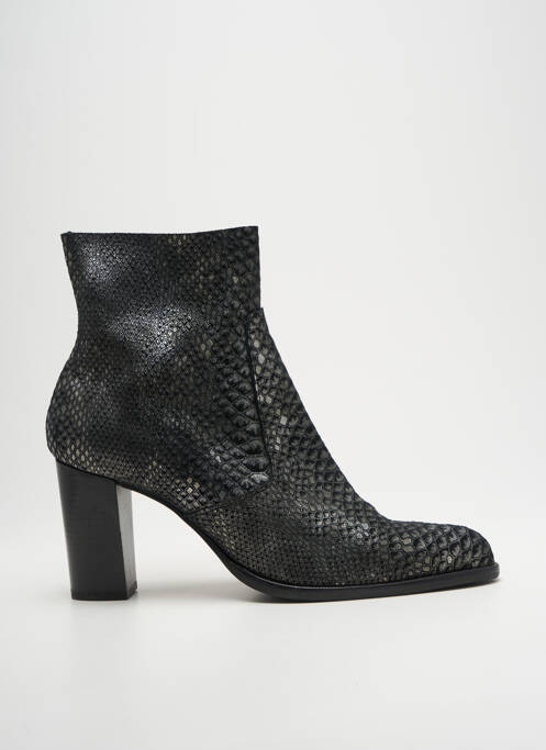 Bottines/boots tissage satiné talon de 7 à 9cm argent MYMA femme