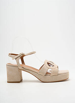 Sandales/nu pieds fermeture bride(s) talon plat jusqu'à 3cm beige PAOYAMA femme