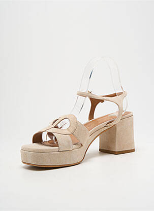 Sandales/nu pieds fermeture bride(s) talon plat jusqu'à 3cm beige PAOYAMA femme