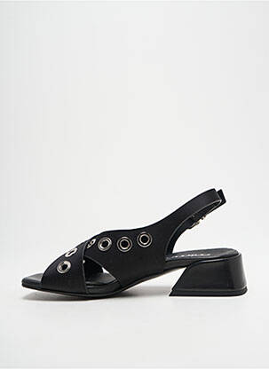 Sandales/nu pieds tissage satiné talon de 4 à 6cm noir MIMMU femme