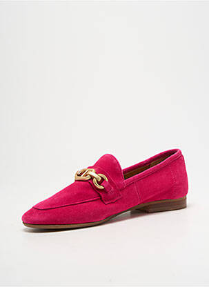 Mocassins nubuck talon plat jusqu'à 3cm rose JB MARTIN femme