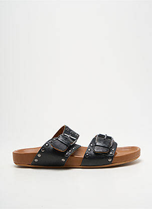 Mules/sabots matière lisse talon plat jusqu'à 3cm noir ALIWELL femme