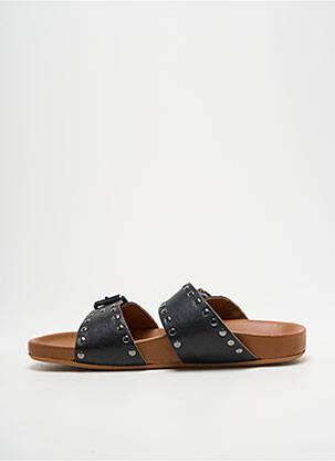 Mules/sabots matière lisse talon plat jusqu'à 3cm noir ALIWELL femme