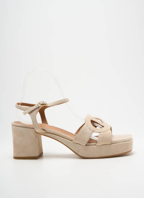 Sandales/nu pieds fermeture bride(s) talon plat jusqu'à 3cm beige PAOYAMA femme