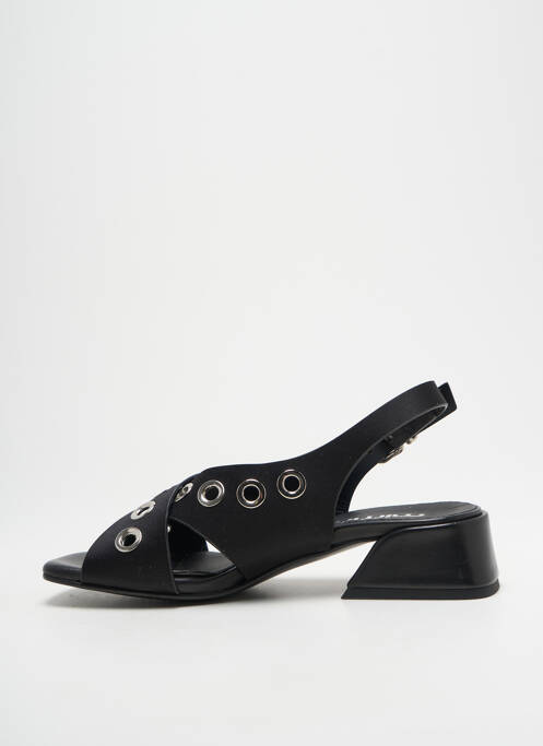 Sandales/nu pieds tissage satiné talon de 4 à 6cm noir MIMMU femme