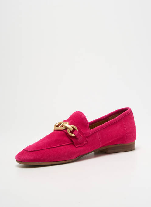 Mocassins nubuck talon plat jusqu'à 3cm rose JB MARTIN femme