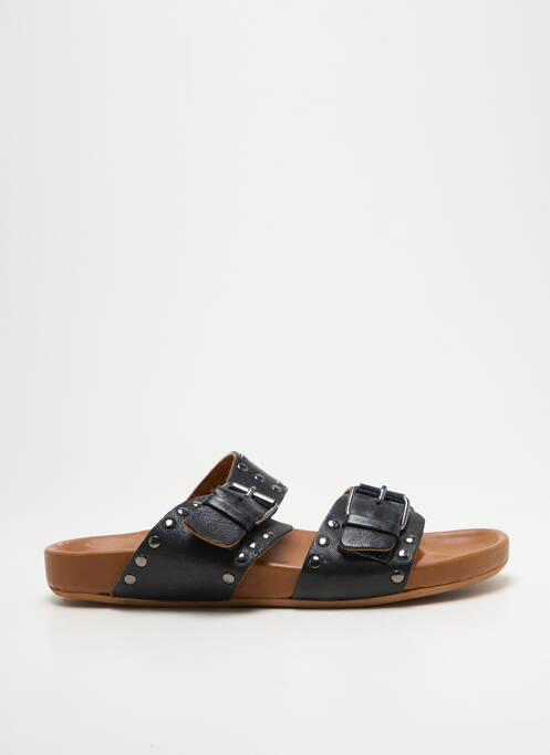 Mules/sabots matière lisse talon plat jusqu'à 3cm noir ALIWELL femme