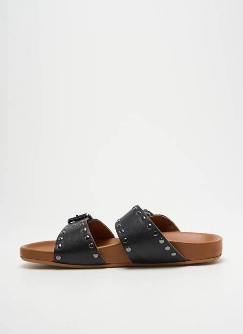 Mules/sabots matière lisse talon plat jusqu'à 3cm noir ALIWELL femme