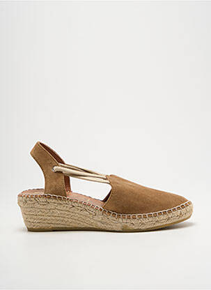 Espadrilles nubuck talon de 4 à 6cm marron LA MAISON DE L'ESPADRILLE femme