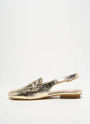 Sandales/nu pieds chiquet talon plat jusqu'à 3cm or REQINS femme