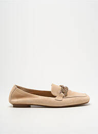 Mocassins nubuck talon plat jusqu'à 3cm beige REQINS femme