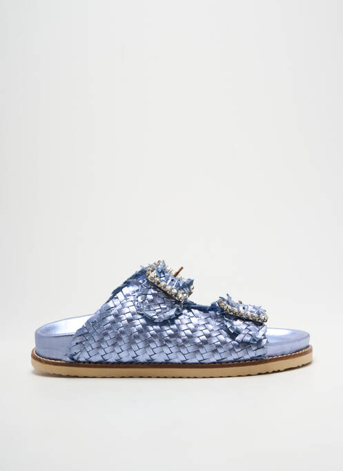Mules/sabots voute plantaire talon plat jusqu'à 3cm bleu INUOVO femme