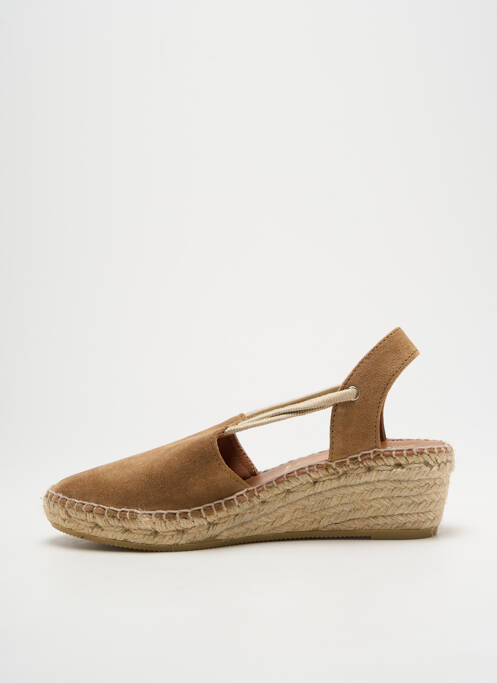 Espadrilles nubuck talon de 4 à 6cm marron LA MAISON DE L'ESPADRILLE femme